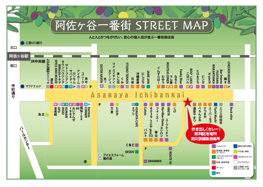 阿佐ヶ谷一番街 STREET MAP